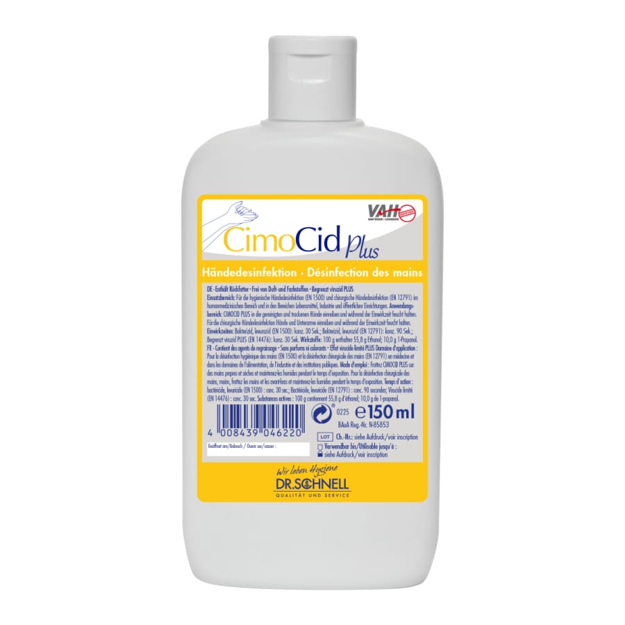 Dr. Schnell CimoCid Plus Händedesinfektion 150 ml Kittelflasche