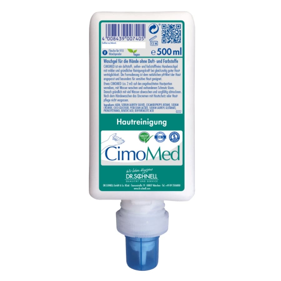 Dr. Schnell CIMOMED Parfümfreies Waschgel 500 ml V10 Spenderflasche