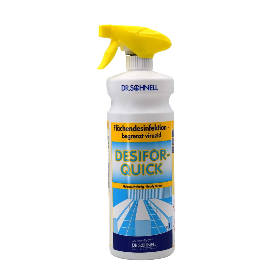 Dr. Schnell DESIFOR-QUICK Flächendesinfektionsmittel 1 Liter Flasche mit Sprühkopf