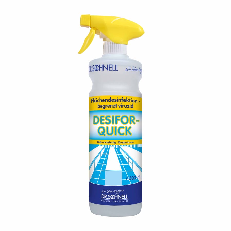Dr. Schnell DESIFOR-QUICK Flächendesinfektionsmittel 500 ml Flasche mit Sprühkopf