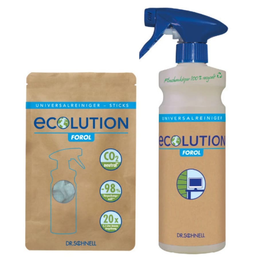 Dr. Schnell ECOLUTION FOROL Sticks Universalreiniger Aktionsset mit Handsprüher