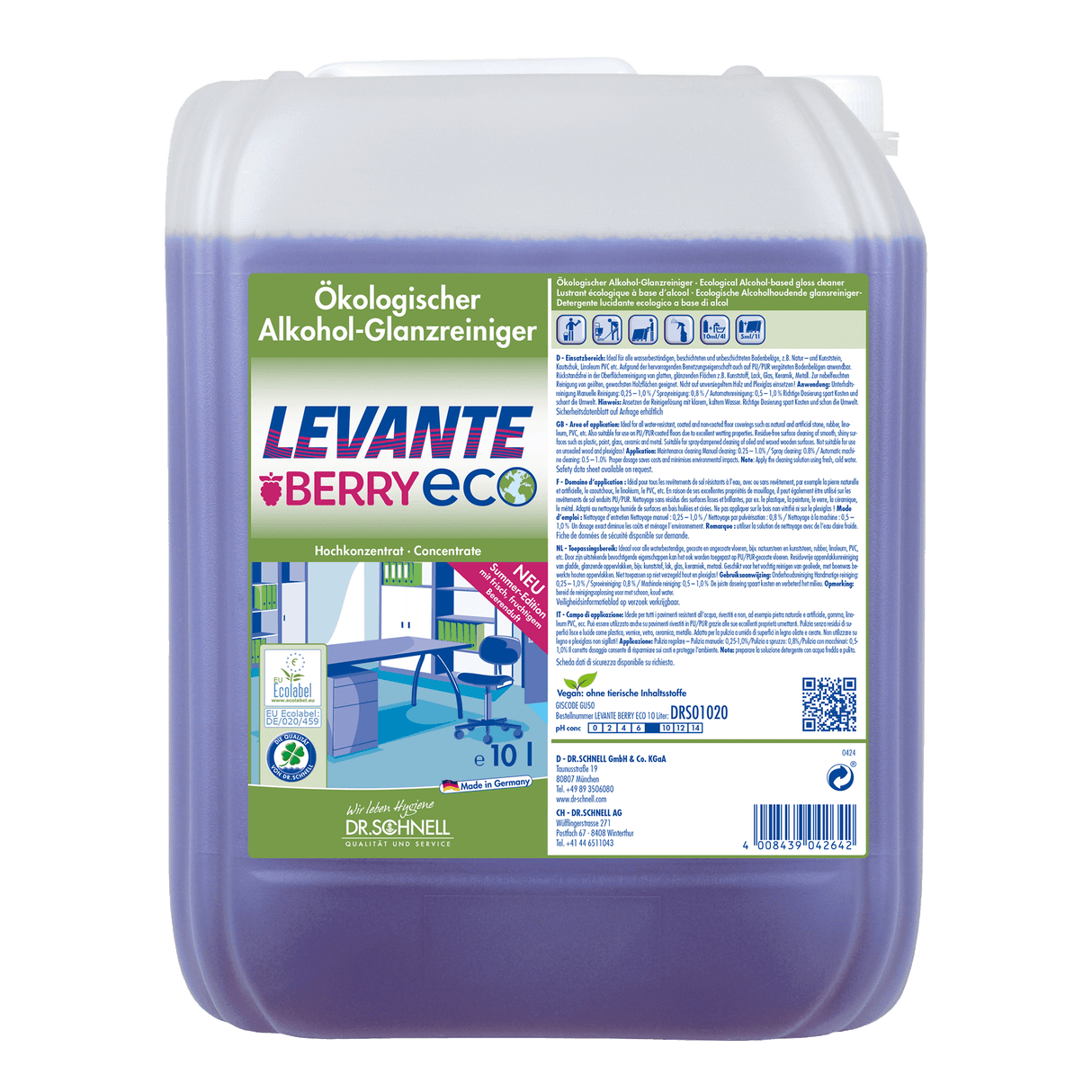 Dr. Schnell Levante Berry Inhalt: 10 Liter Kanister