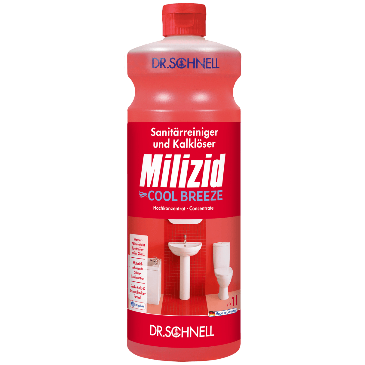 Dr. Schnell Milizid Cool Breeze Sanitärreiniger Inhalt: 1 Liter Flasche