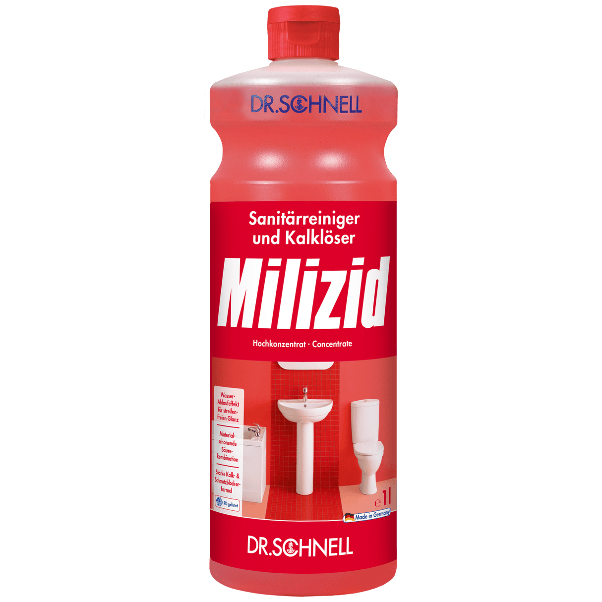 Dr. Schnell Milizid Konzentrat Sanitärreiniger Inhalt: 1 Liter Flasche