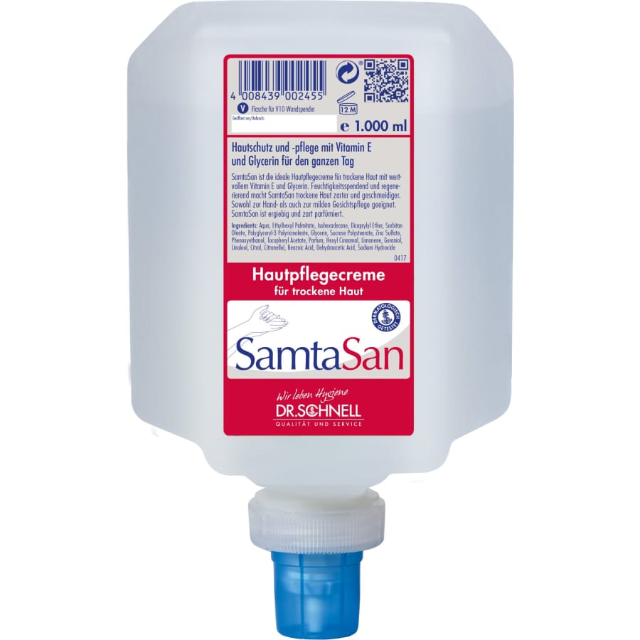 Dr. Schnell SAMTASAN Hautpflegecreme 1 Liter V10 Spenderflasche