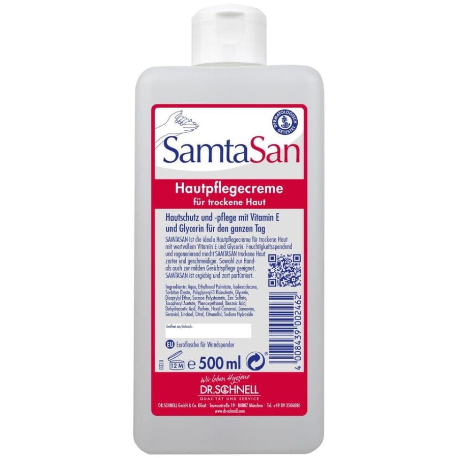 Dr. Schnell SAMTASAN Hautpflegecreme 500 ml Euroflasche