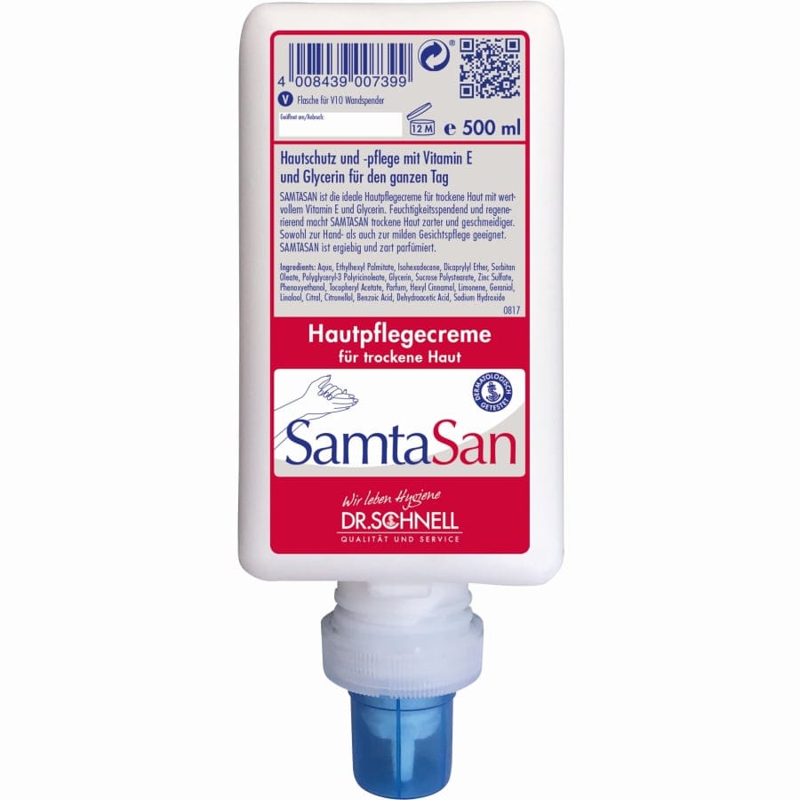 Dr. Schnell SAMTASAN Hautpflegecreme 500 ml V10 Spenderflasche