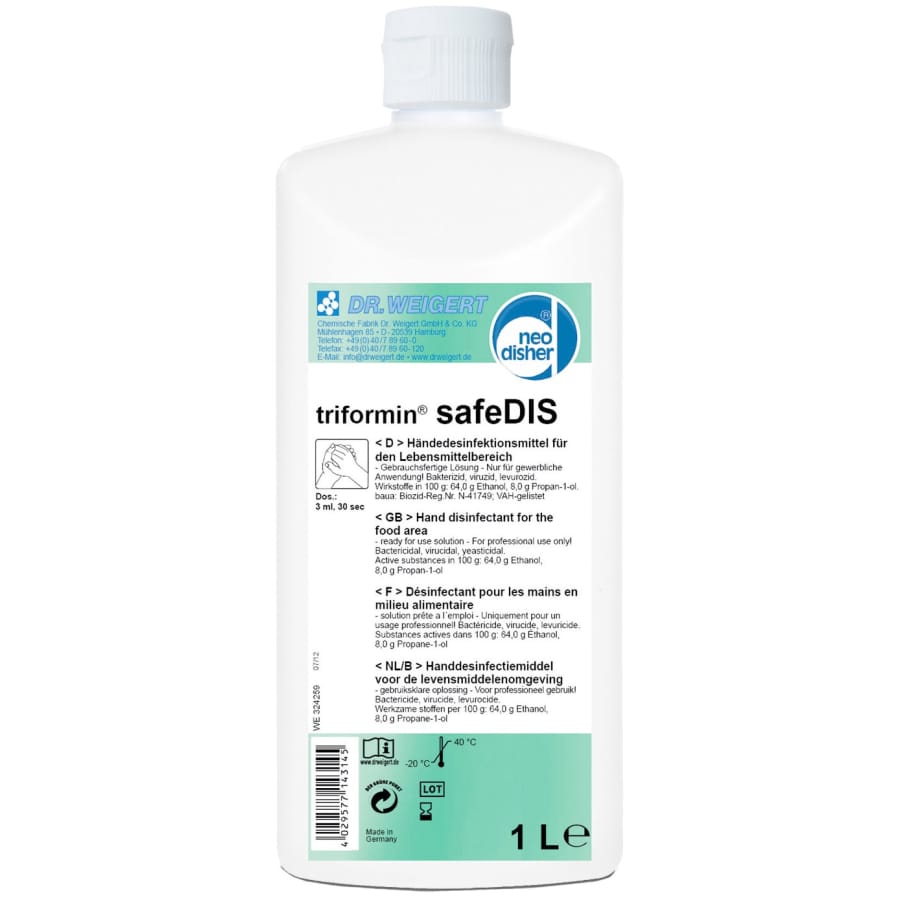 Dr. Weigert triformin safeDIS Händedesinfektionsmittel 1 liter