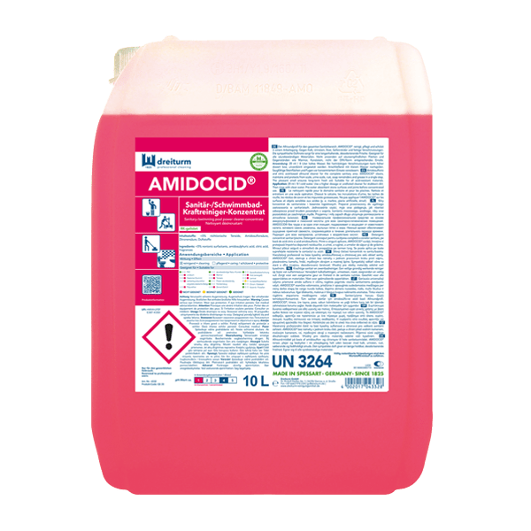 Dreiturm AMIDOCID Sanitär-/Schwimmbad Kraftreiniger Konzentrat Inhalt: 10 Liter Kanister