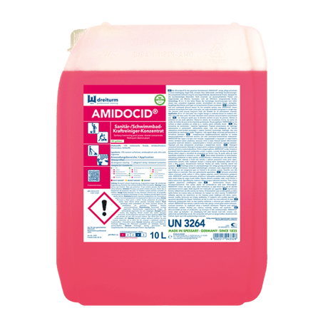 Dreiturm AMIDOCID Sanitär-/Schwimmbad Kraftreiniger Konzentrat Inhalt: 10 Liter Kanister