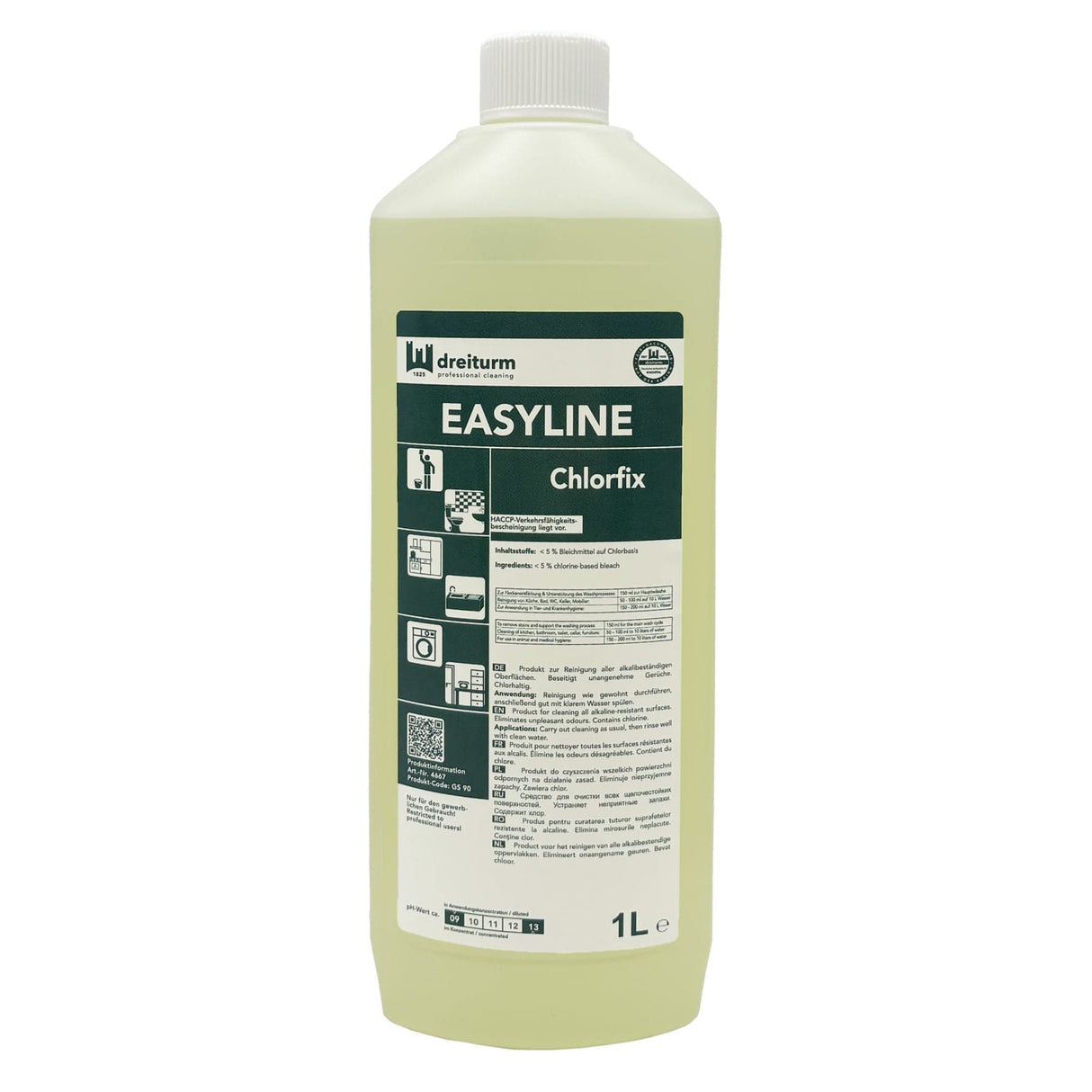 Dreiturm EASYLINE Chlorfix Oberflächenreiniger, Konzentrat 1 l Flasche
