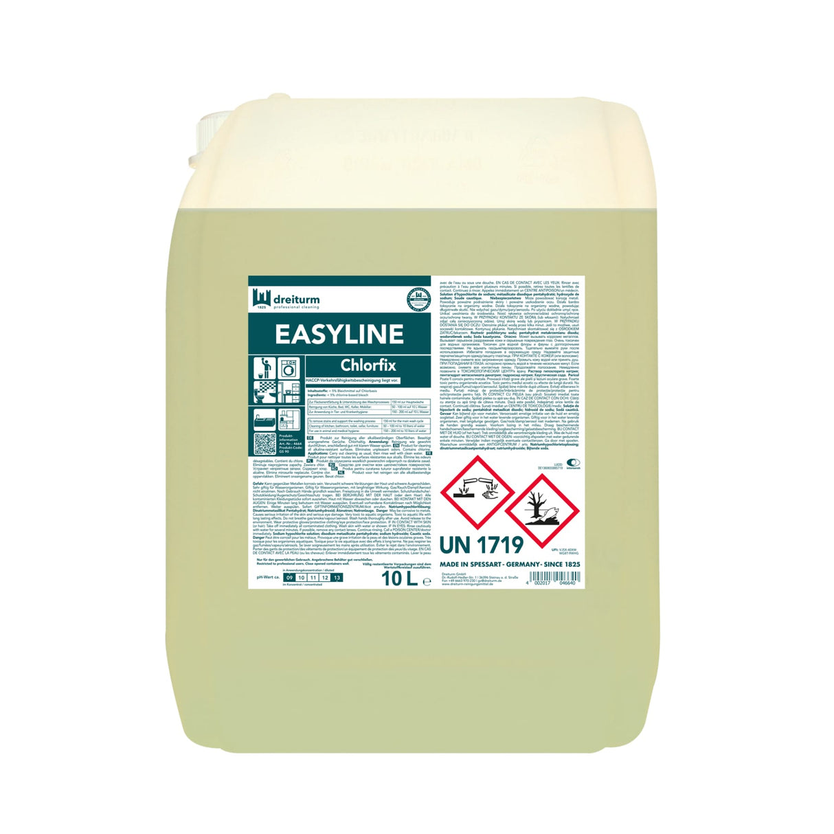 Dreiturm EASYLINE Chlorfix Oberflächenreiniger, Konzentrat 10 l Kanister