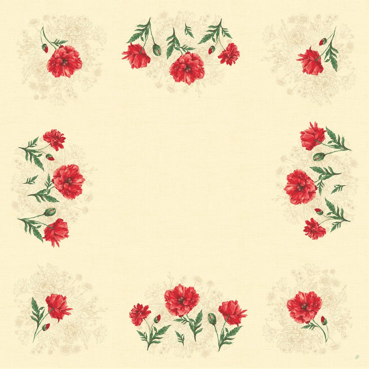 Duni Dunisilk Motiv Mitteldecke, 84 x 84 cm, Monique