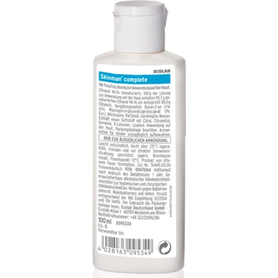ECOLAB Skinman® complete Händedesinfektion 100 ml Kittelflasche