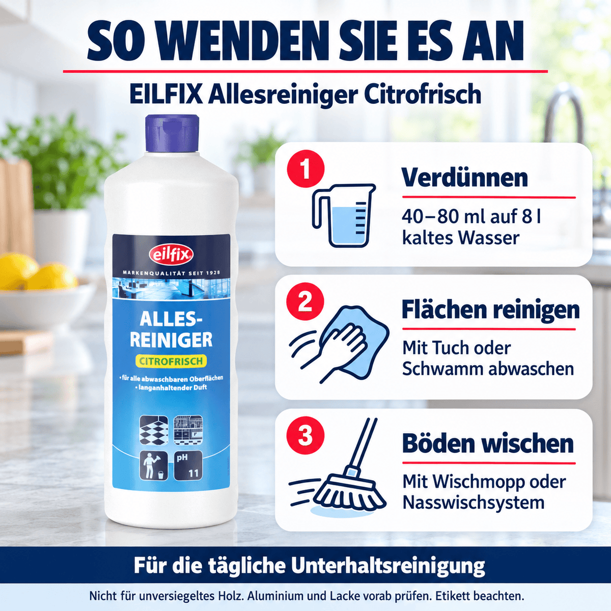EILFIX Allesreiniger Citrofrisch – fettlösend, hygienisch, frischer Duft