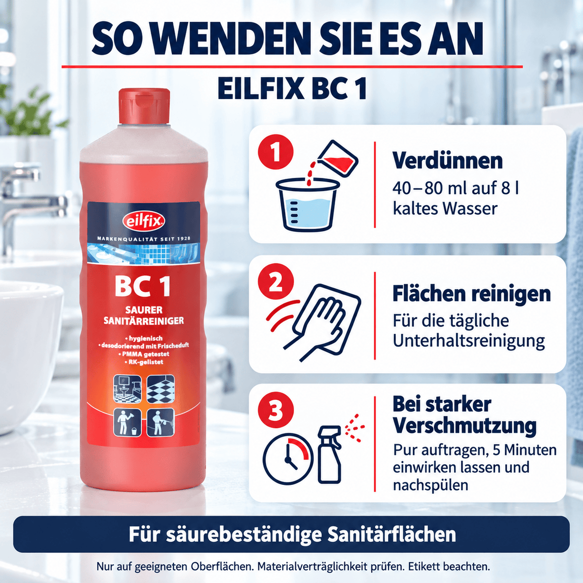 EILFIX BC 1 SANITÄRREINIGER Unterhaltsreiniger