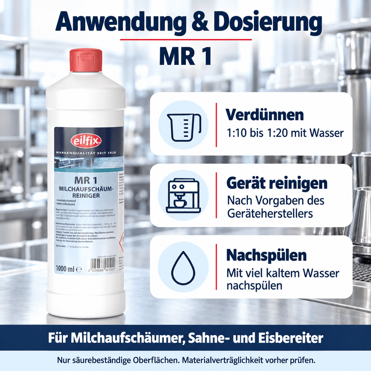 EILFIX MR 1 Milchaufschäumer Reiniger