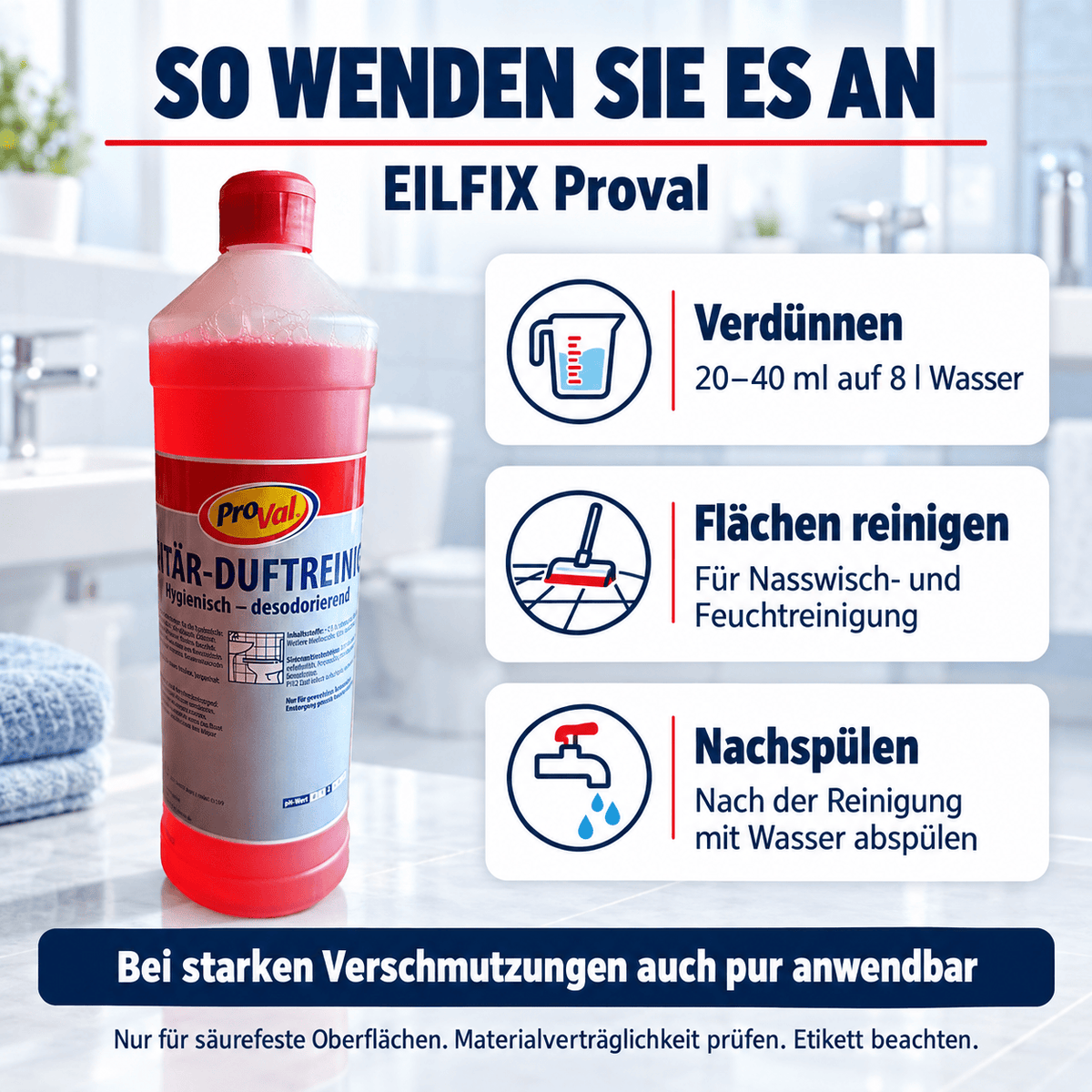 Eilfix Proval Sanitärreiniger – Schonender Allzweckreiniger mit Citrus-Kraft