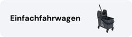 Einfachfahrwagen mit einem Mopp-Eimer auf Rädern für effiziente Reinigungsaufgaben.