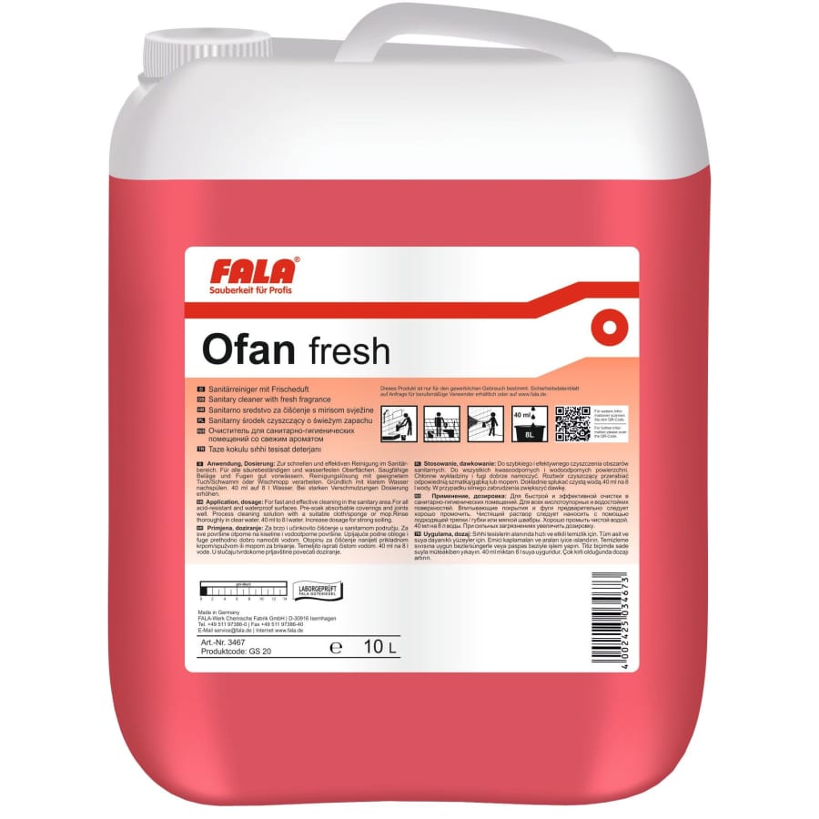 FALA Ofan fresh Sanitärreiniger 10 Liter Kanister