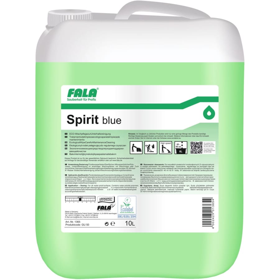 FALA Spirit blue Wischpflege 10 Liter Kanister