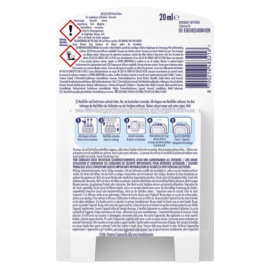 Febreze 3Volution Duftstecker Nachfüllflakton, Lenor Amethyst