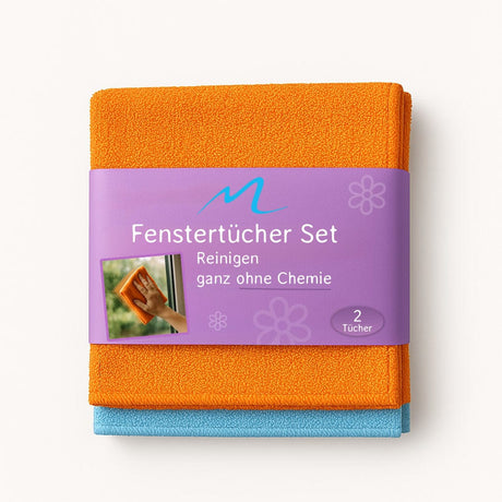 mundizio Fenstertücher Set aus Mikrofaser - Reinigen ganz ohne Chemie