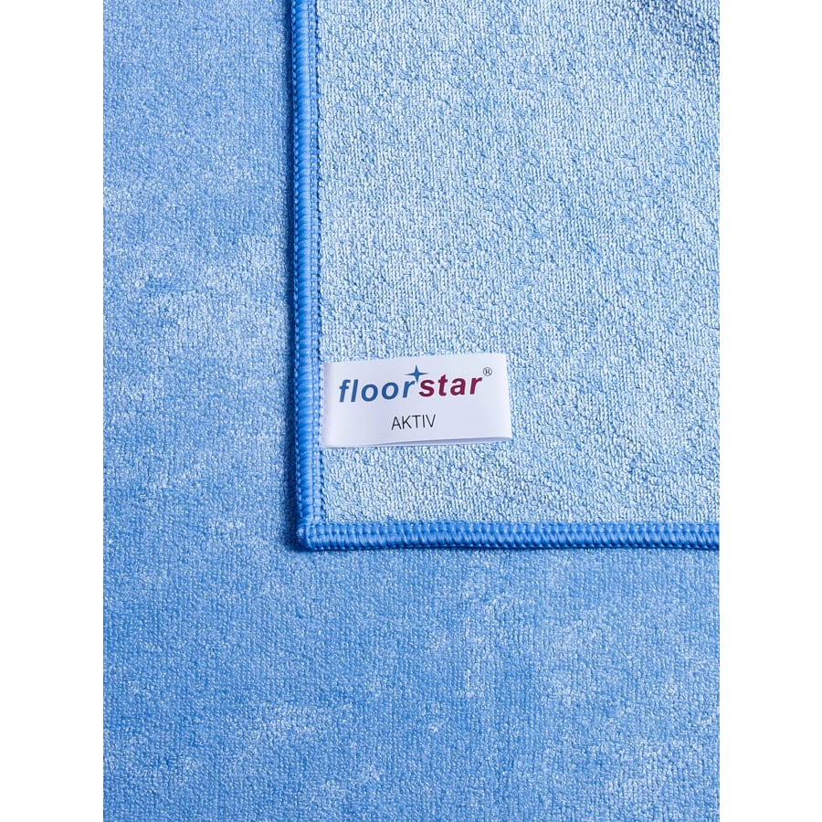 Nahaufnahme der Frottierstruktur des floorstar Microfasertuchs Aktiv