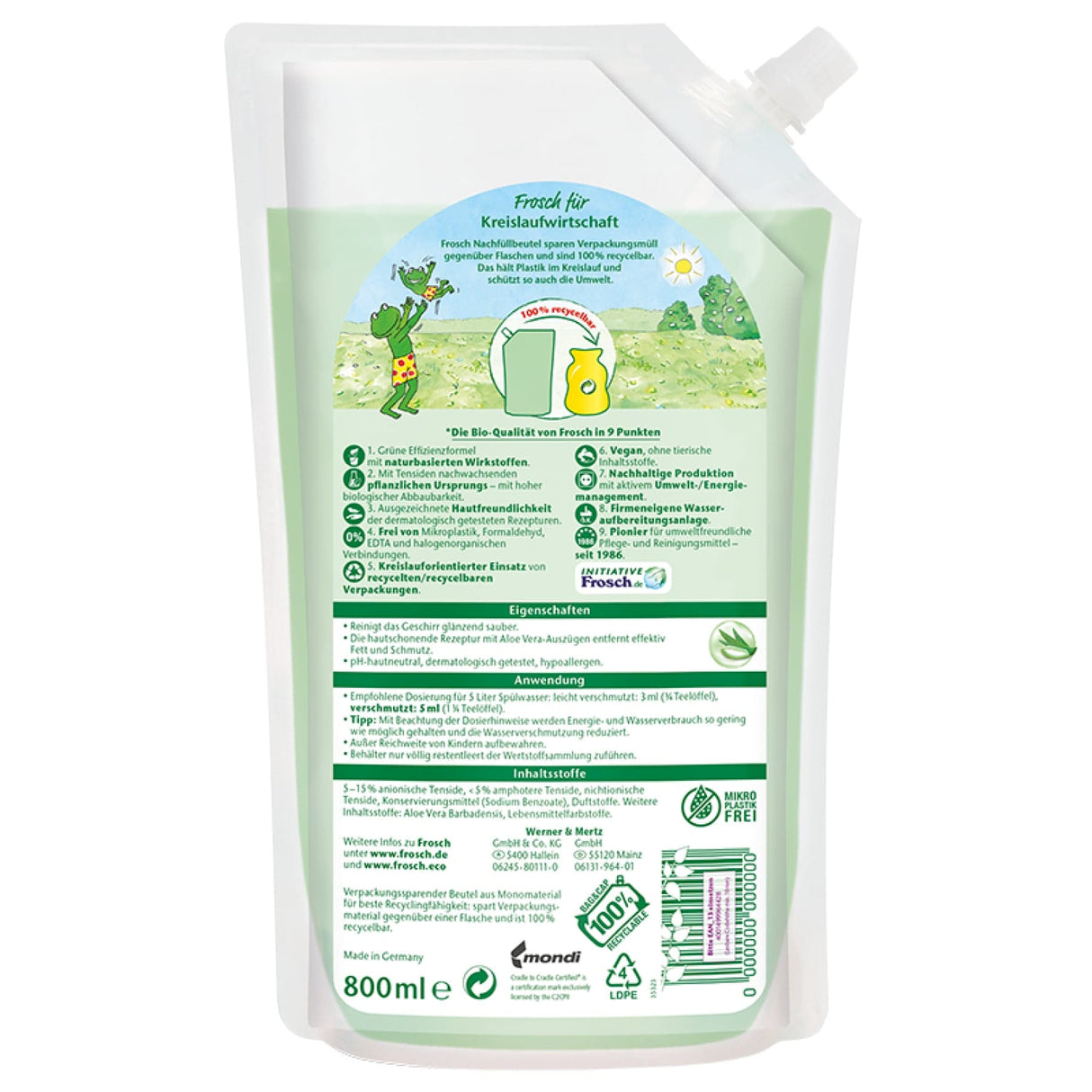 Frosch Aloe Vera Spülmittel, fettlösend