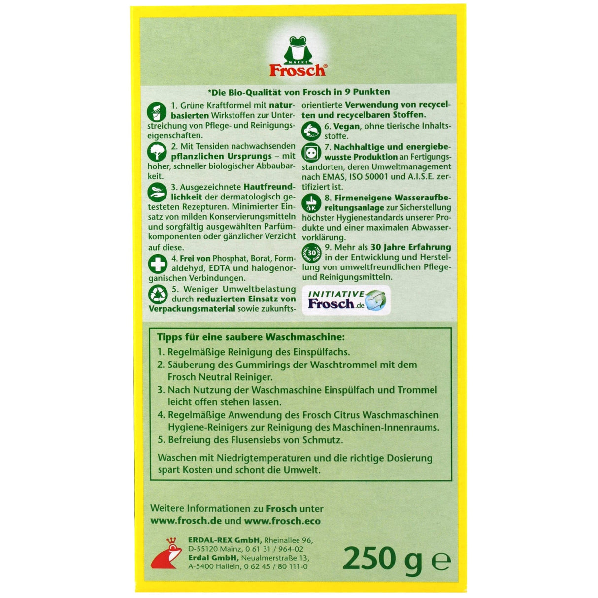 Frosch Citrus Waschmaschinen Hygienereiniger