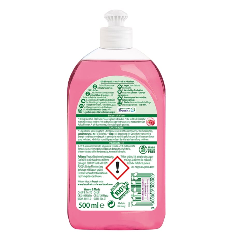 Frosch Himbeere Spülmittel, fettlösend