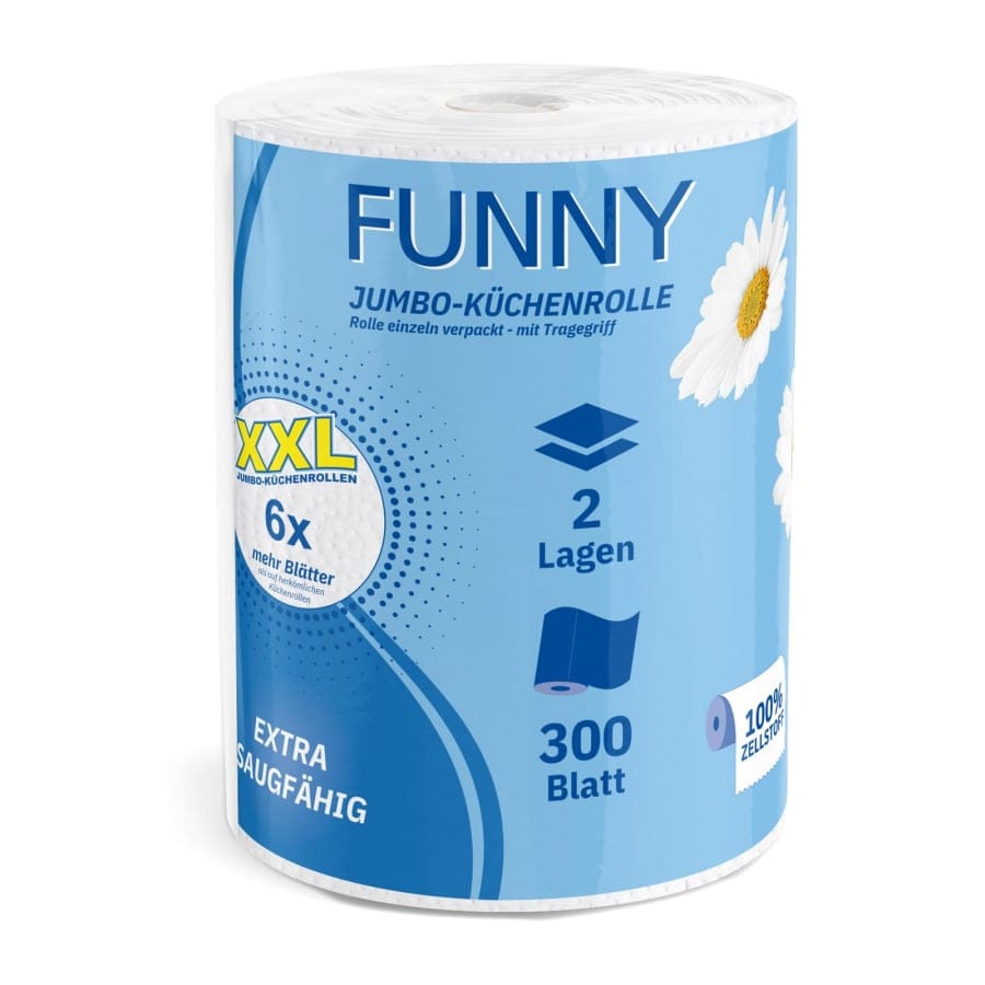 Funny Jumbo Küchenrolle, 2-lagig, weiß