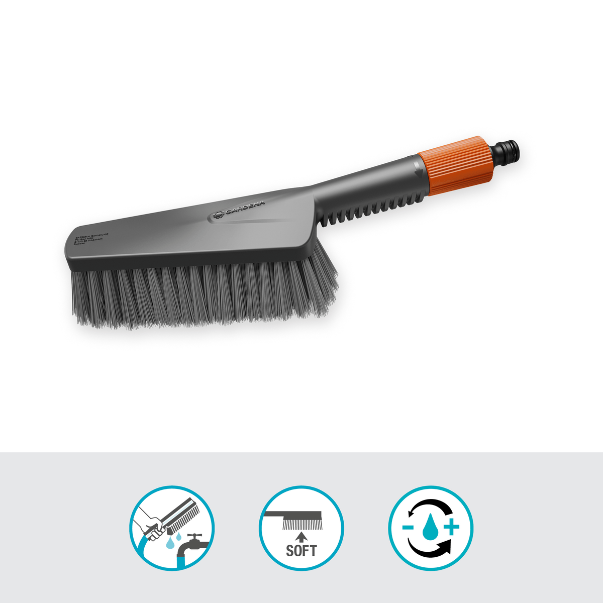 Gardena Cleansystem Handbürste mit Schlauchanschluss