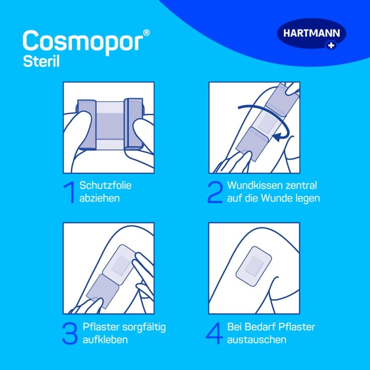 Hartmann Cosmopor Steril Wundverband hypoallergen