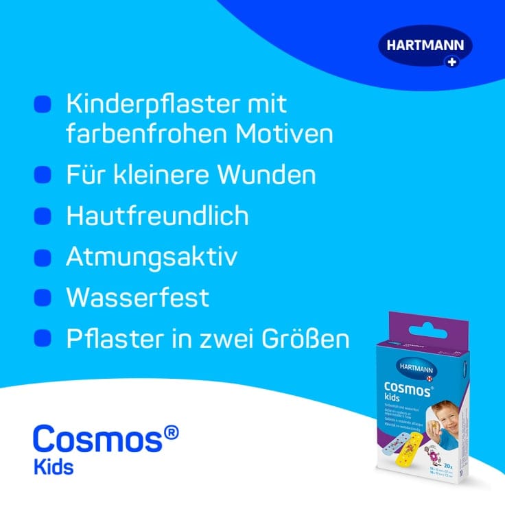 Hartmann Cosmos Kids Kinderpflaster Tiermotive schmutzabweisend