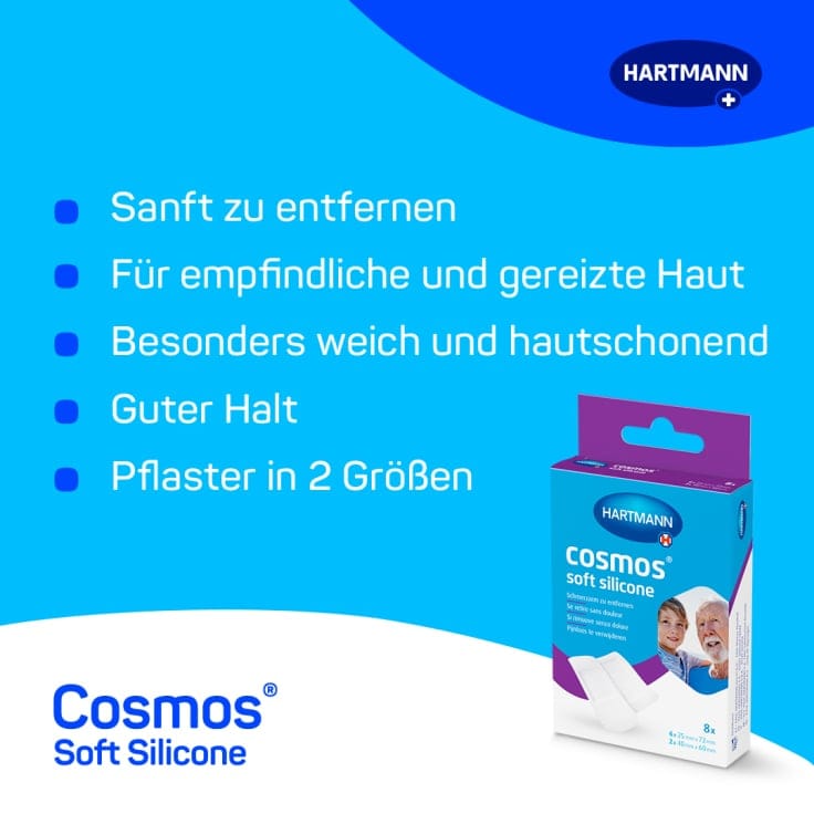 Hartmann Cosmos soft silicone Pflasterstrips hautschonend
