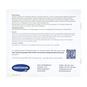 Hartmann GlowCheck Test Kit Reinigungs Desinfektionskontrolle