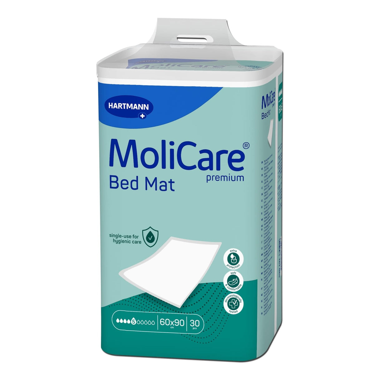 Hartmann MoliCare Premium Bed Mat Bettschutzunterlagen hohe Saugfähigkeit 1 Packung = 30 Stück, Format: 60 x 90 cm