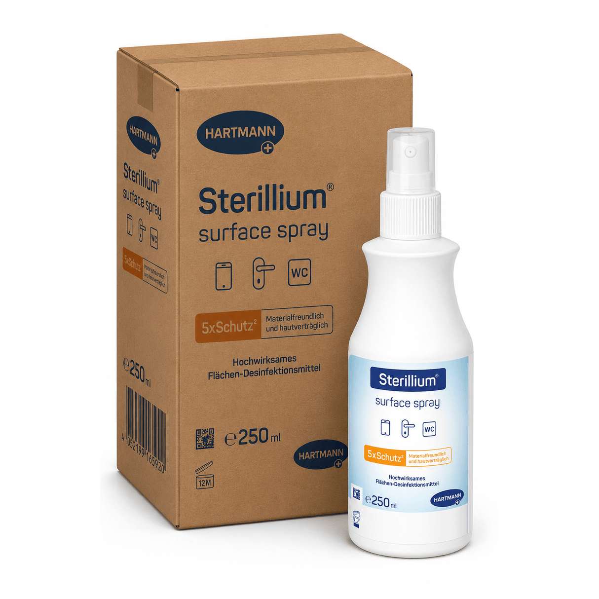 Hartmann Sterillium surface spray Flächendesinfektionsspray 1 Karton = 20 Sprayflaschen à 250 ml