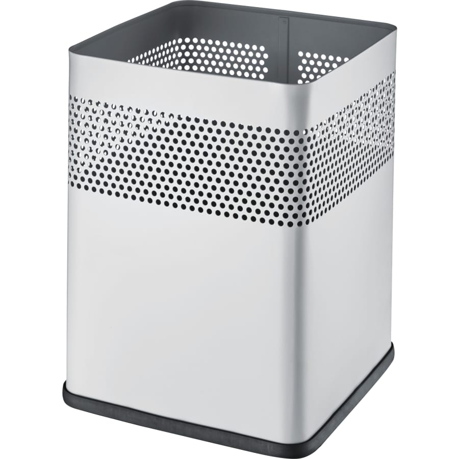 helit Papierkorb the dot mit Lochdekor, 18 Liter mittelgrau