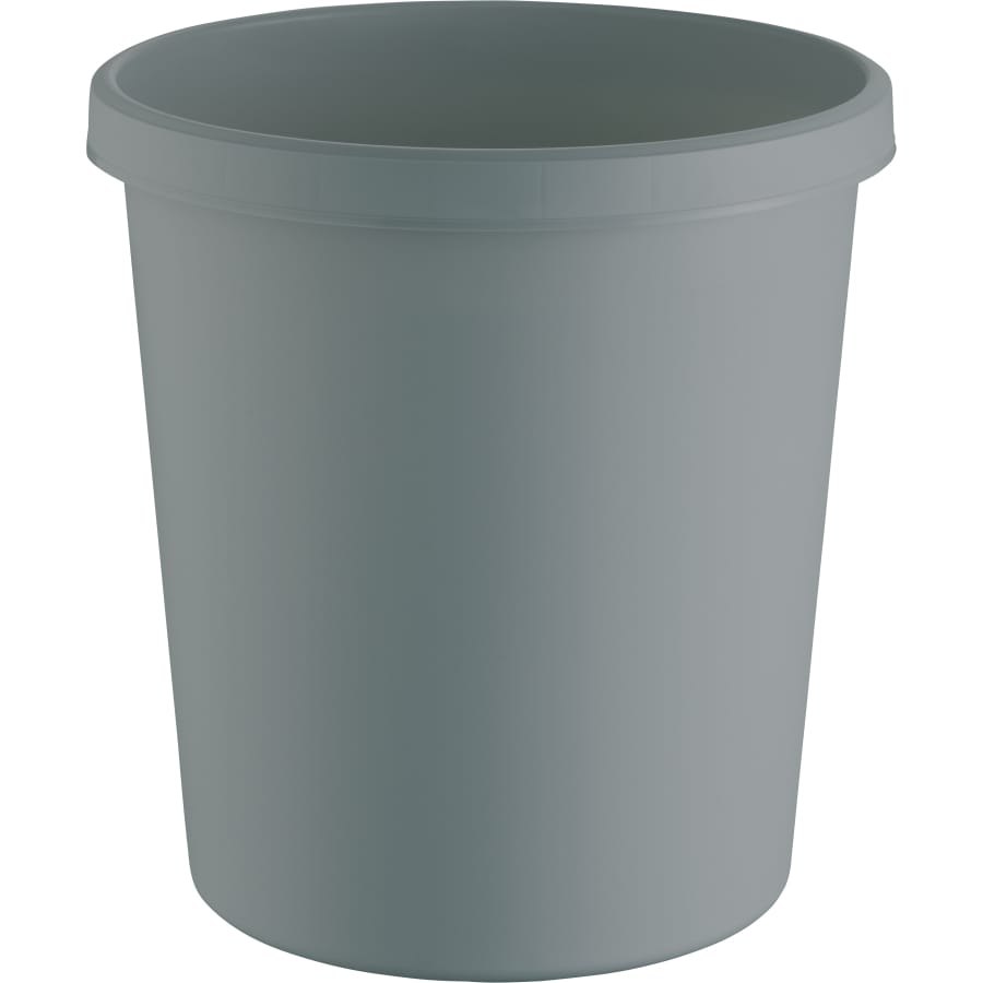 helit Papierkorb the green german aus Recyclingkunststoff, 18 Liter lichtgrau
