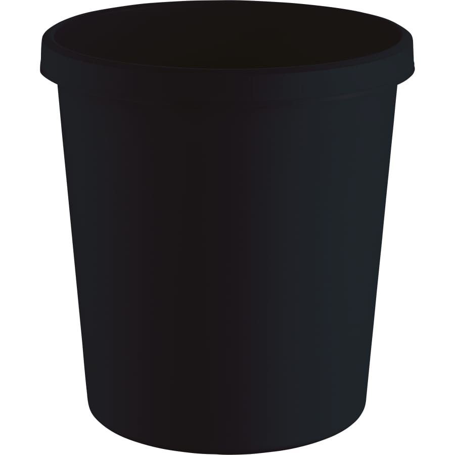 helit Papierkorb the green german aus Recyclingkunststoff, 18 Liter schwarz