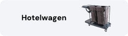 Hotelwagen mit Reinigungstaschen für effiziente Hotelservices.