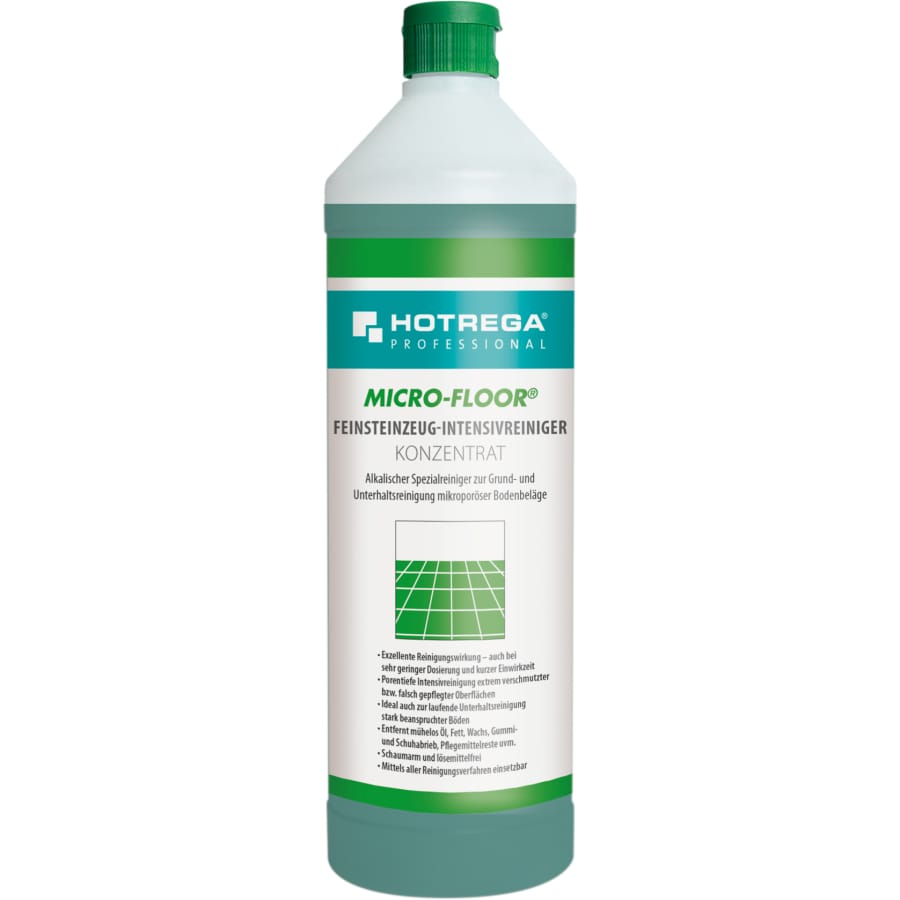 HOTREGA PROFESSIONAL Micro-Floor Feinsteinzeug-Intensivreiniger 1 Liter Flasche