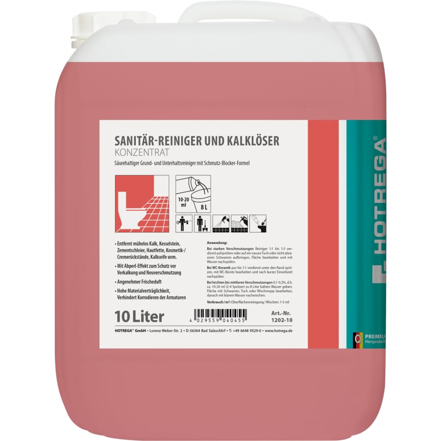 HOTREGA PROFESSIONAL Sanitärreiniger und Kalklöser 10 Liter Kanister