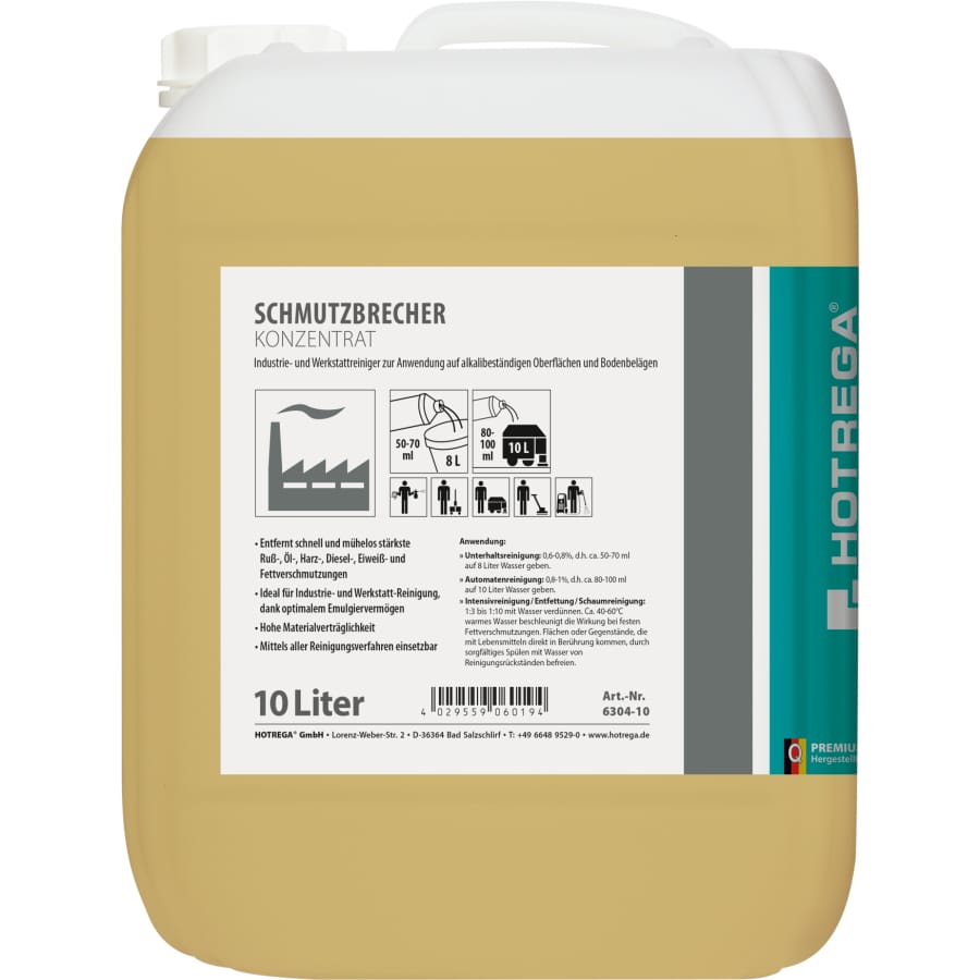 HOTREGA PROFESSIONAL Schmutzbrecher Industriereiniger 10 Liter Kanister