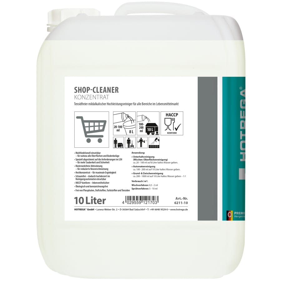 HOTREGA PROFESSIONAL Shop-Cleaner, Konzentrat, tensidfrei