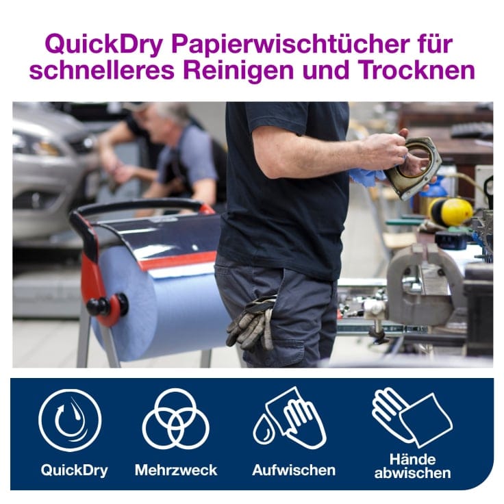 Tork Advanced Wischtuch 420 Großrolle blau