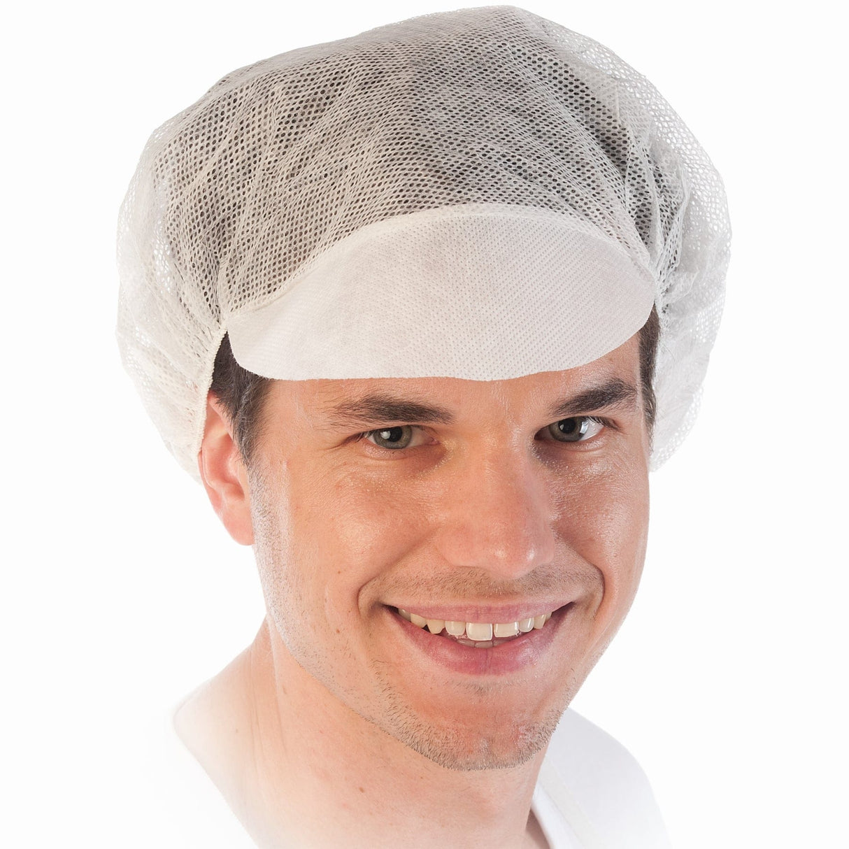 HYGOSTAR® Baretthaube mit Schirm 1 Packung (100 Stück), Weiß