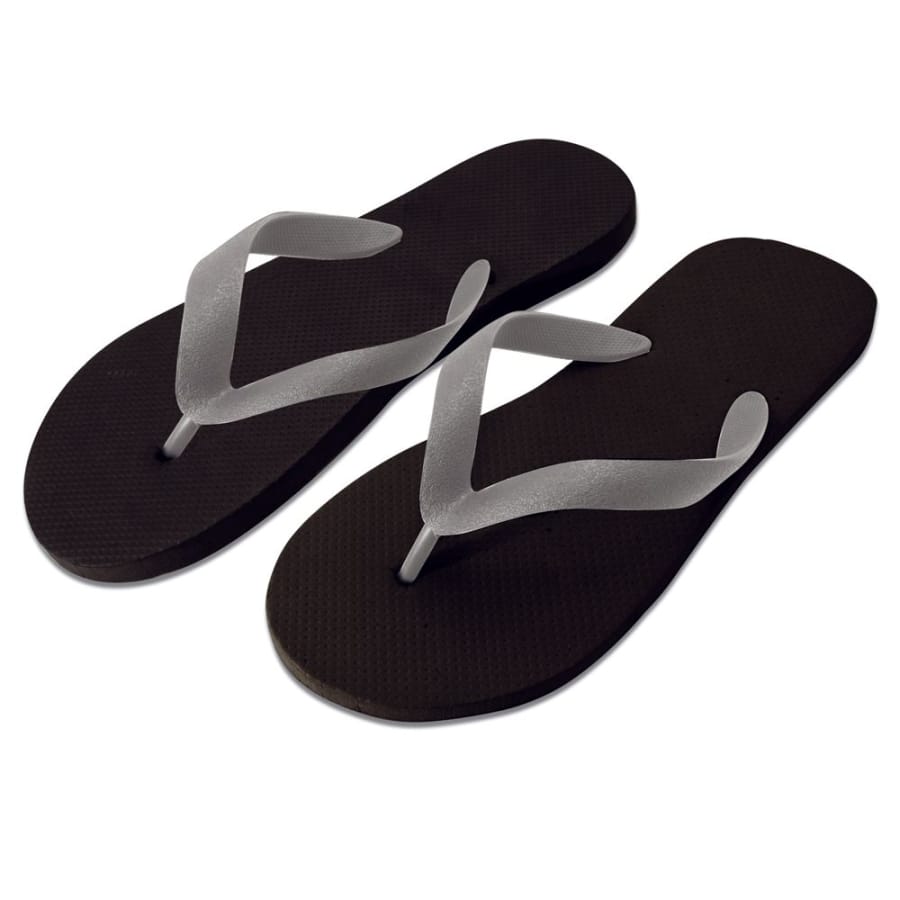 HYGOSTAR® Herren Flip Flops, wasserdichte EVA-Sohle, schwarz Packung (1 Paar)